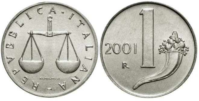La moneta da 1 lire Cornucopia, la più diffusa di questa tipologia