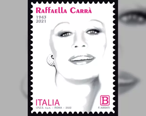 francobollo di Raffaella Carrá